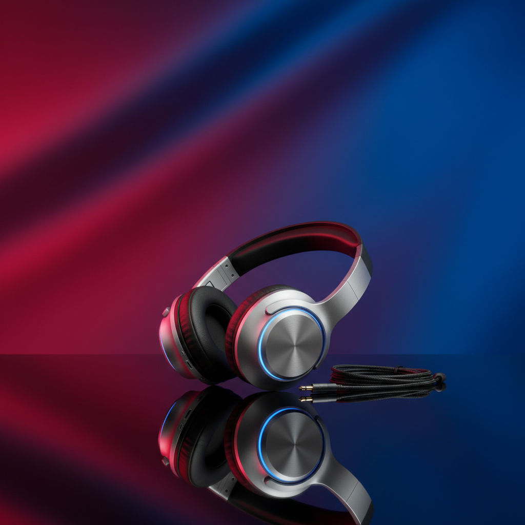 ProSound Elite Wireless Headphones on vibrant gradient background